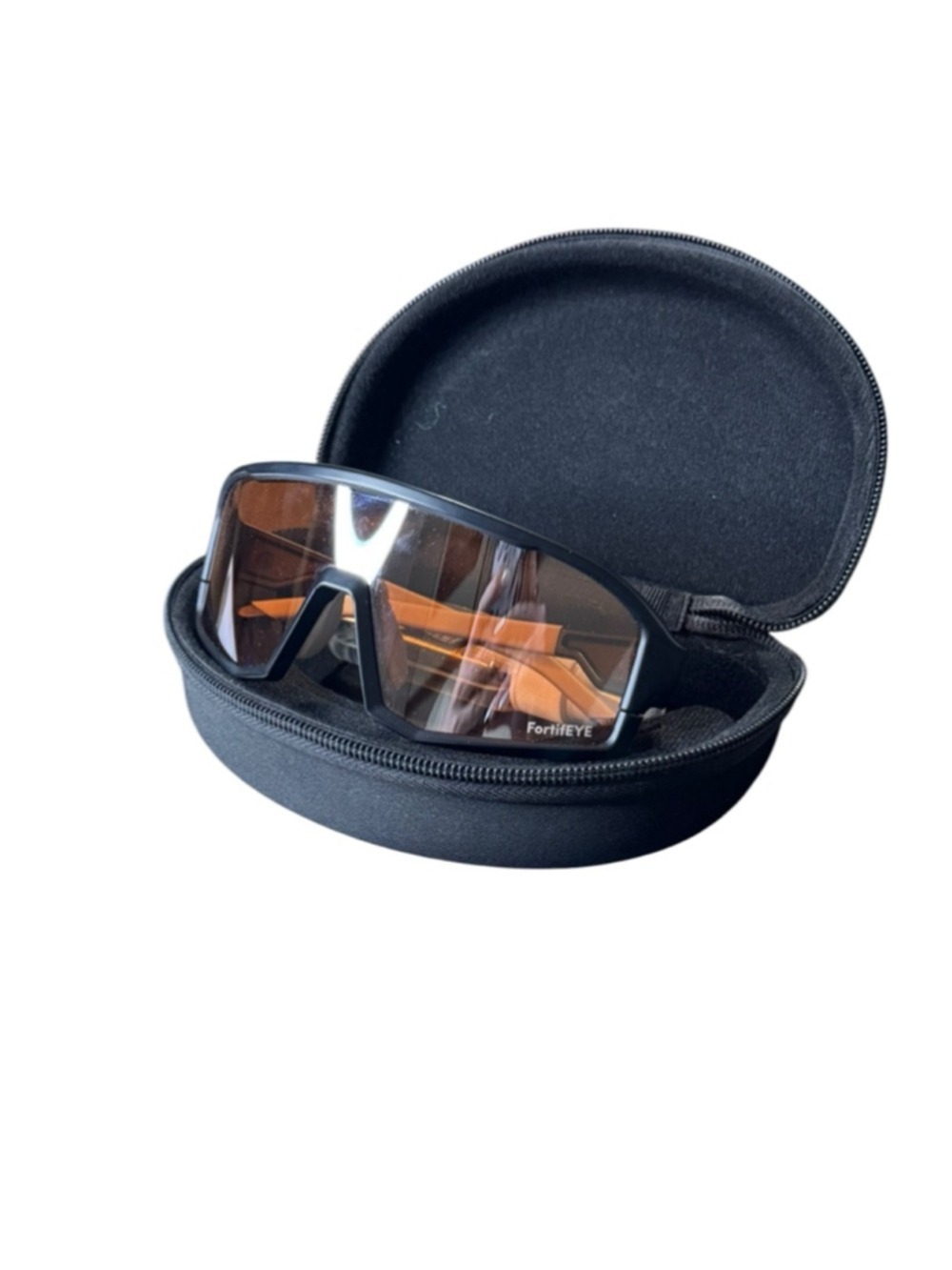 Men's Fortifeye Black Orange Pickleball Sunglasses One Size